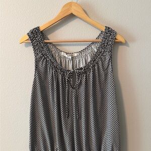 Max Studio Monochrome Geometric Sleeveless Top